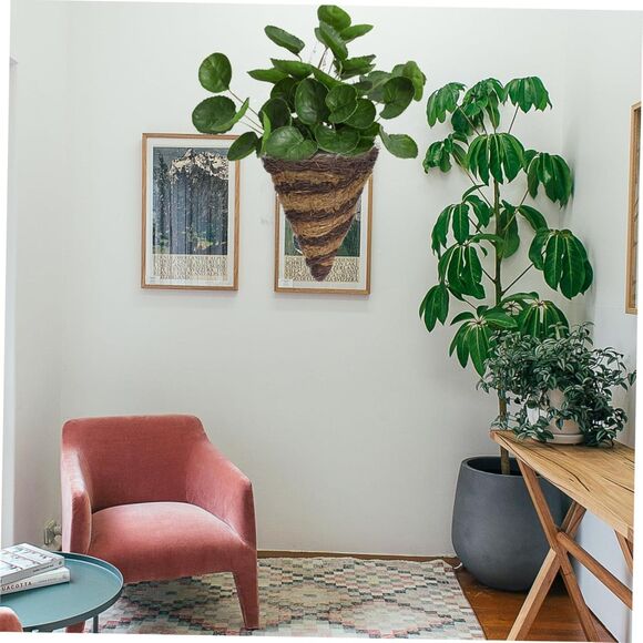 Hanging Planter Hanging Chain Basket Orchid Rattan Hanging Basket Indoor Outdoor - Picture 8 of 9